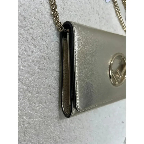 Fendi Metallic Gold Crossbody Bag - Like New with Logo Hardware - Picture 9 of 9